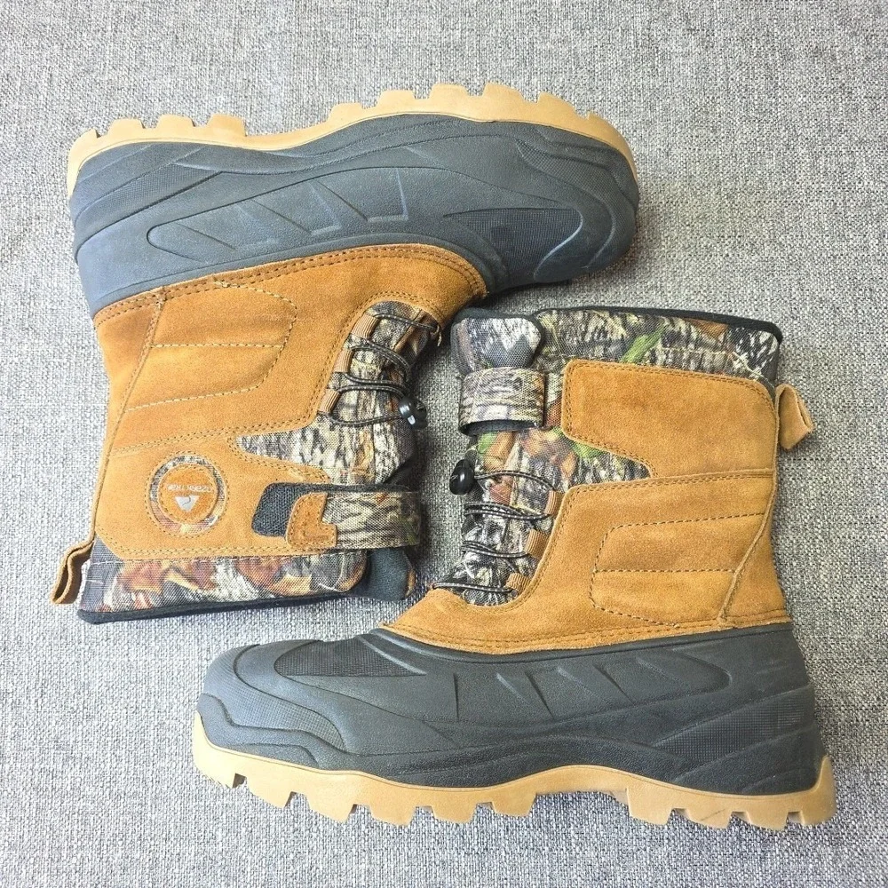 Ozark Trail 3M Thinsulate Men's Water-Resistant Camo Boots Bungee Lace Size 10